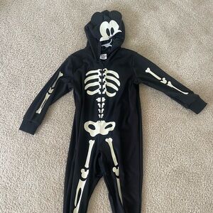 Disney Mickey Mouse skeleton costume (onsie only, no gloves)